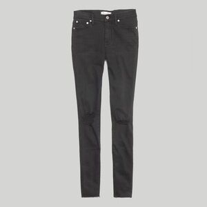 Madewell pre-loved 9" Mid-Rise Skinny Jeans in Black Sea